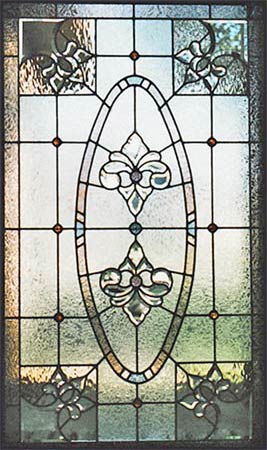 Custom stained and leaded glass Victorian style window