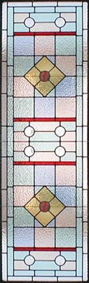 Art Deco stained glass panel