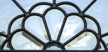 C21T leaded glass transom window