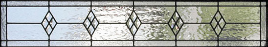Custom leaded glass diamond clusters window