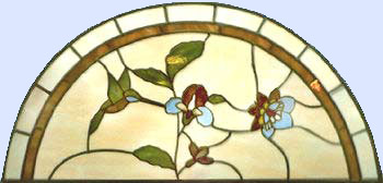 hummingbird stained and leaded arch