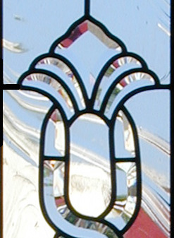 Custom Victorian style leaded beveled glass sidelight window