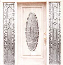 leaded glass entry