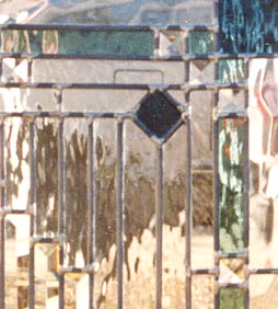pencil bevel stained and leaded glass panel