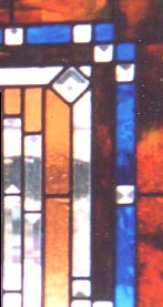 pencil bevel stained and leaded glass panel