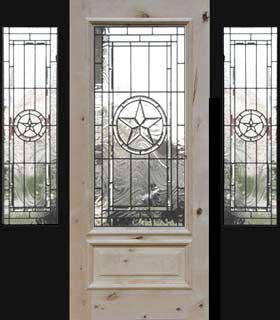 Texas Star leaded glass entry