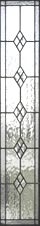 Custom leaded glass diamond sidelight window with beveled diamonds