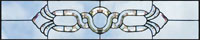 Custom leaded glass beveled transom window