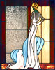 stained glass Lady stained glass leaded glass panel