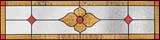 VICT34H custom stained and leaded glass transom window window