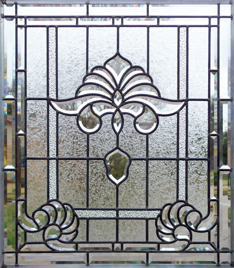 Custom leaded glass bevel window AB03P6