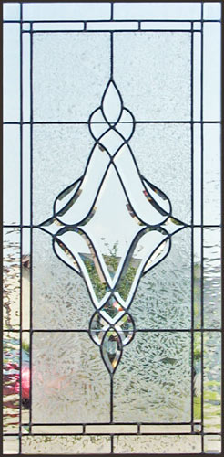 custom leaded glass window with JS18 bevel set