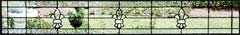 Custom leaded glass beveled transom window