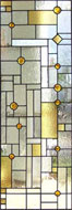 Custom stained and leaded glass window Frank Lloyd Wright inspired