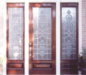 Custom beveled entry with large sidelights