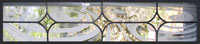Custom leaded glass transom window with 3 star bevels