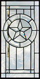 Texas star custom clear leaded beveled glass window txstar11p