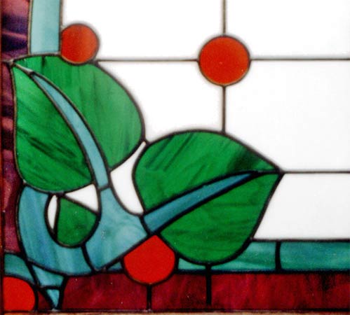 Custom leaded glass WALES  Ivy window