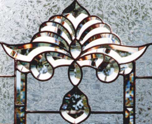 Custom leaded glass "bevel set" AB03