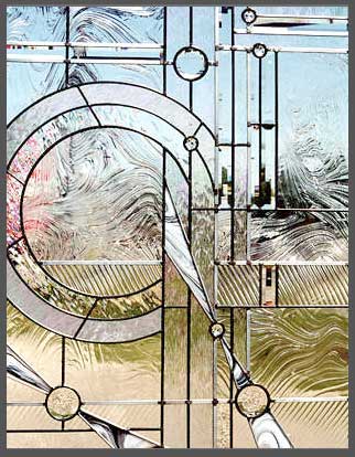 leaded glass abstract window