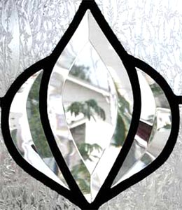 Custom leaded bevel glass sidelight window