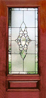 leaded glass door