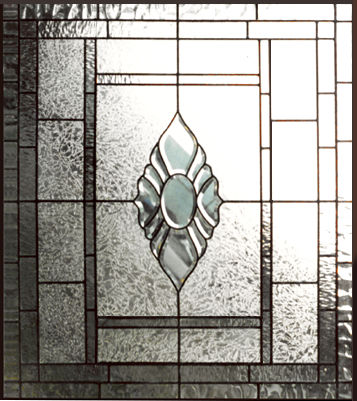 Custom leaded glass bevel window