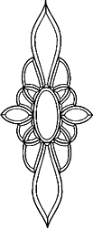leaded glass panel with bevel set