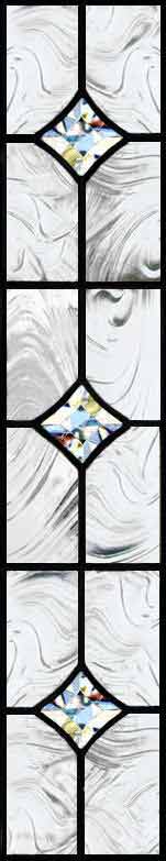 leaded glass bevel panel