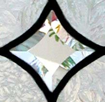 beveled stars leaded glass sidelight window