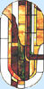 stained glass abstract leaded glass panel