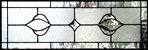 Custom leaded glass beveled transom window