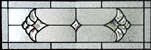 Custom leaded glass beveled transom window