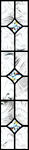 bevel stars leaded glass panel