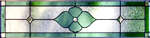 Custom stained and leaded glass vict44h transom window