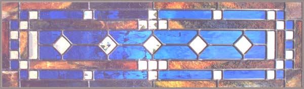 stained and leaded glass bevel panel