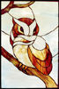 Owl stained glass window