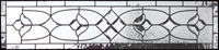 Custom leaded glass tulip transom window