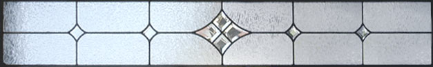 leaded glass bevel transom window