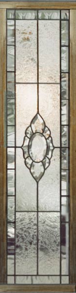 leaded glass vertical sidelight window