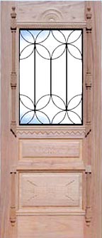 leaded glass door