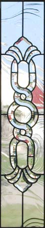 Custom Victorian style leaded art beveled glass sidelight window