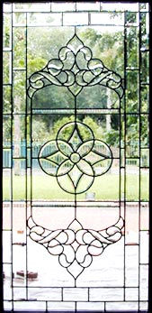 leaded glass bevel panel