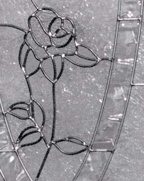 leaded glass roses