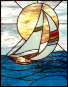 leaded glass sailboat window