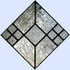 geometric leaded glass custom window