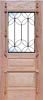 mahogany door with colonial 5 leaded glass window