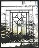 cross leaded glass window