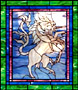 stained glass unicorn custom glass window