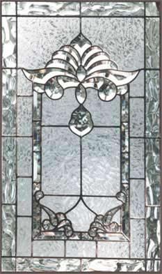 leaded glass bevel window